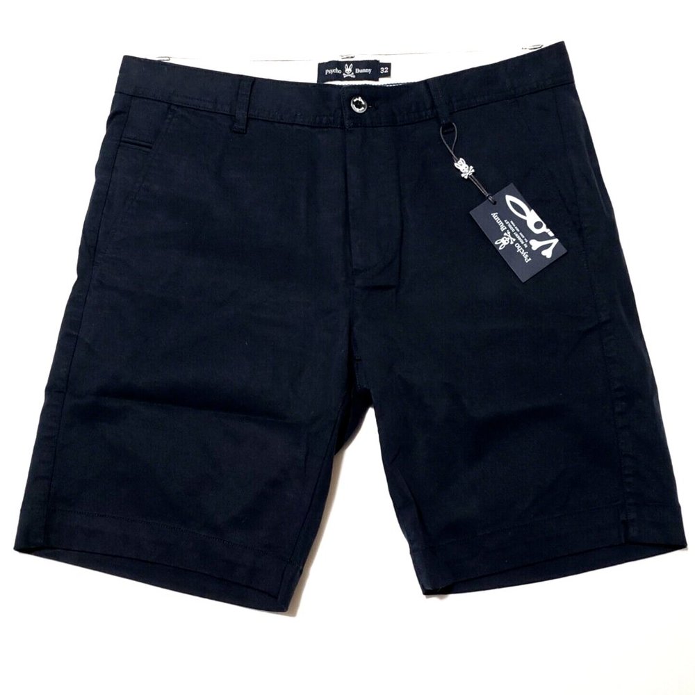NEW Psycho Bunny Charlie Mens Size 38 Navy Blue Shorts